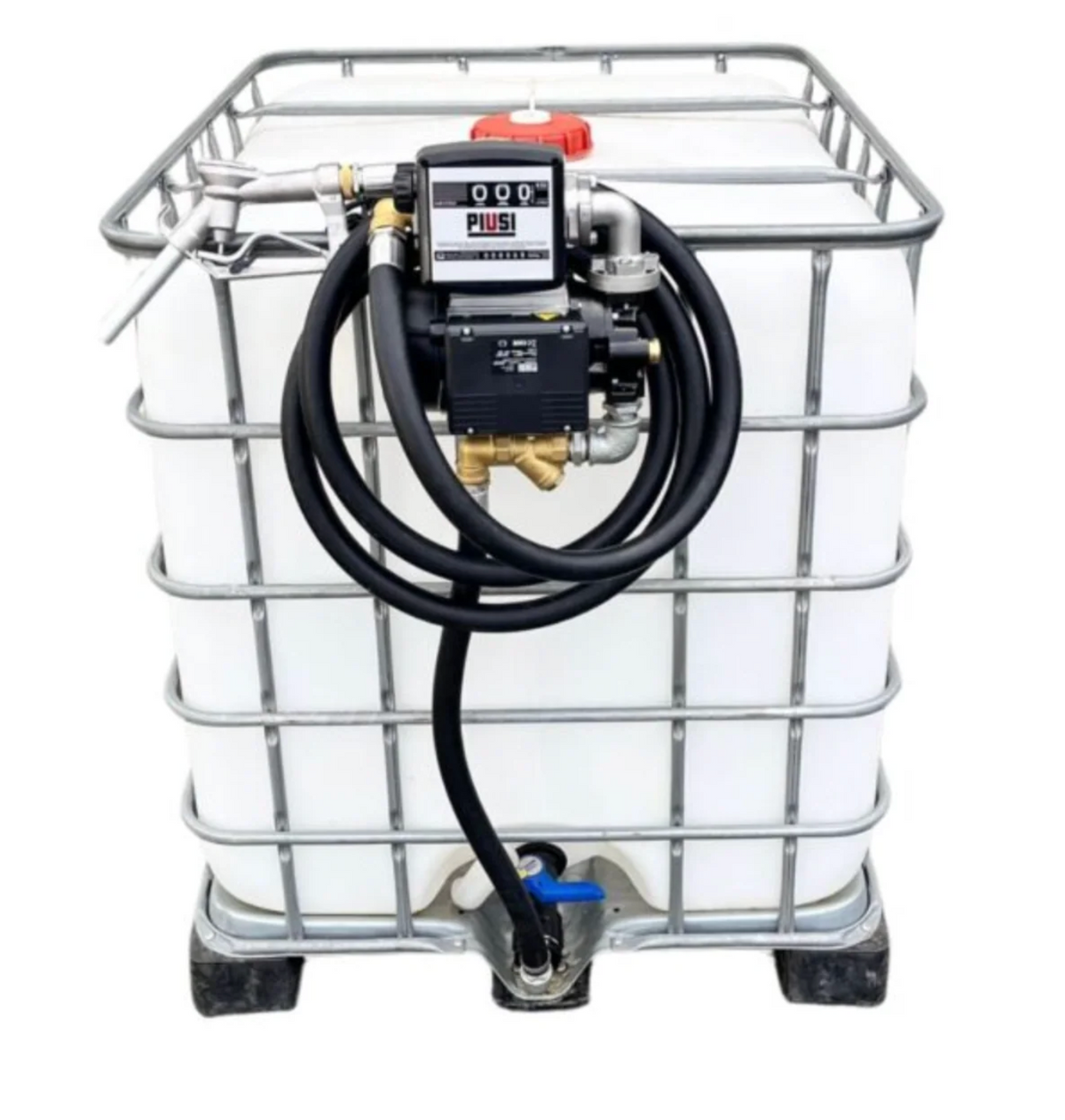 1000 Litre IBC Tank with 220V Diesel/Petrol Electric Pump Kit